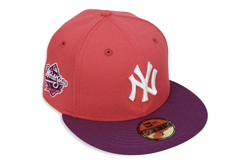 NEW ERA NEW YORK YANKEES 59FIFTY FITTED CAP (1999 WORLD SERIES CUSTOM SIDE PATCH/GREY UNDER VISOR/LAVA RED SPARKLING GRAPE)ニューエラ/フィッテッドキャップ/MLB/ニューヨークヤンキース/ラヴァレッド×スパークリンググレープ/ツバ裏グレー