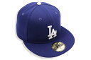 NEW ERA LOS ANGELES DODGERS AUTHENTIC COLLECTION 59FIFTY FITTED CAP (GREY UNDER VISOR/DARK ROYAL) 70689567 13334189ニューエラ/フィッテッドキャップ/MLB/ロサンゼルスドジャース/ダークロイヤル/ツバ裏グレー