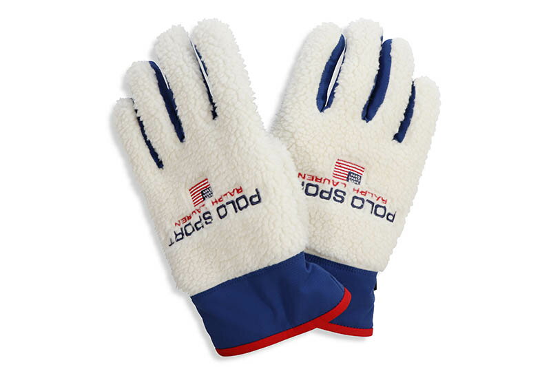 ラルフローレン　手袋（メンズ） POLO SPORT SHERPA GLOVE (PC0142-419:IVORY)ポロスポーツ/ポロラルフローレン/手袋/グローブ/アイボリー