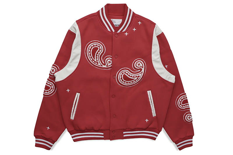 EPTM PAISLEY VARSITY JACKET EP10748:RED エピトミ/バーシティジャケット/レッド