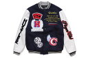 REASON CLOTHING HUSTLER CHENILLE PATCH WOOL VARSITY JACKET (VJ-05:NAVY)リーズンクロージング/ハスラーマガジン/バーシティジャケット/ネイビー