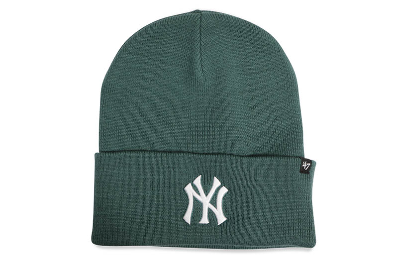 47 NEW YORK YANKEES HAYMAKER CUFF KNIT (B-HYMKR17ACE-PG:PACIFIC GREEN)フォーティーセブン/ニットキャップ/ニューヨークヤンキース/メンズ/レディース/シンプル/男女兼用/サイズ調節