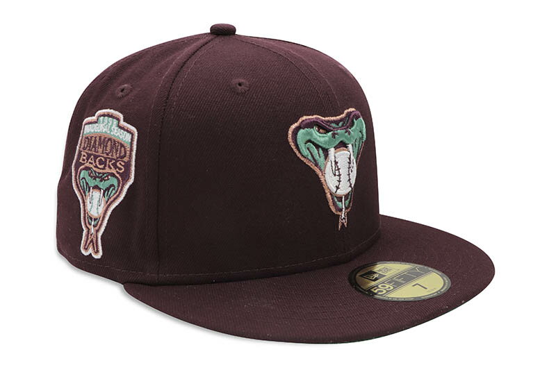 NEW ERA ARIZONA DIAMONDBACKS 59FIFTY FITTED CAP (1998 INAUGURAL SEASON CUSTOM SIDE PATCH/GREEN UNDER VISOR/MAROON)ニューエラ/フィッテッドキャップ/MLB/アリゾナ ダイアモンドバックス/ツバ裏グリーン/マルーン