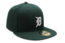 NEW ERA DETROIT TIGERS DARK GREEN COLLECTION 59FIFTY FITTED CAP (GREY UNDER VISOR/DARK GREEN) 13334182ニューエラ/フィッテッドキャップ/MLB/デトロイトタイガース/ダークグリーン/ツバ裏グレー