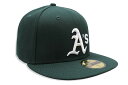 NEW ERA OAKLAND ATHLETICS DARK GREEN COLLECTION 59FIFTY FITTED CAP (GREY UNDER VISOR/DARK GREEN) 13334178ニューエラ/フィッテッドキャップ/MLB/オークランドアスレチックス/ダークグリーン/ツバ裏グレー