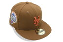 NEW ERA NEW YORK METS TOASTED PEANUT EDITION 59FIFTY FITTED CAP (50TH ANNIVERSARY CUSTOM SIDE PATCH/GREY UNDER VISOR/LIGHT BROWN)ニューエラ/フィッテッドキャップ/MLB/ニューヨークメッツ/ライトブラウン/ツバ裏グレー