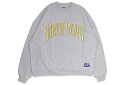 GOOD WEAR x NUTMEG BIG TRAINER (2W7-62216 04:HEATHER GREY/YELLOW)グッドウェア×ナツメグ/クルーネックスウェット/ヘザーグレー×イエロー