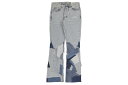 mnml B424 PATCH FLARE DENIM (D387/BLUE)ミニマル/デニムパンツ/ブルー