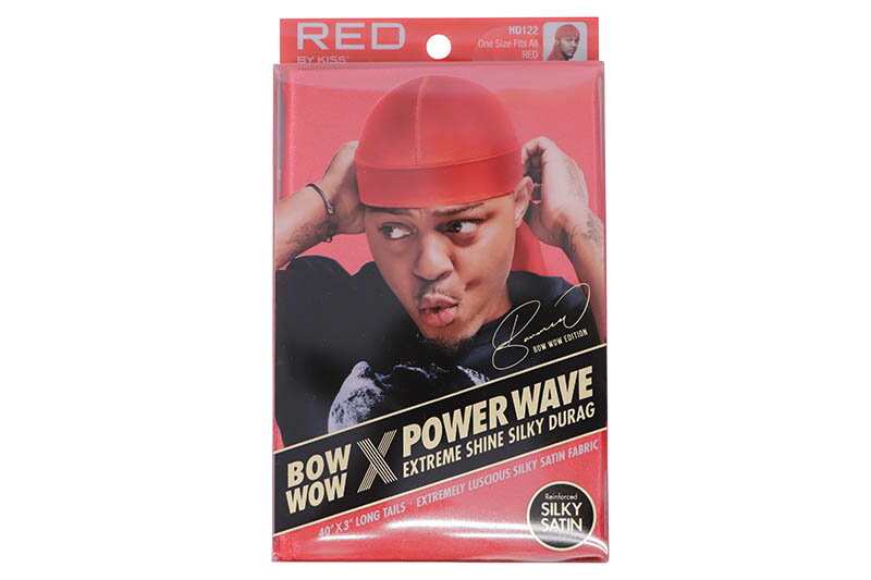 RED BY KISS x BOW WOW POWER WAVE EXTREME SHINE SILKY DURAG (HD122:RED)レッドバイキス/ドゥーラグ/スポーツ/ライフスタイル/レッド