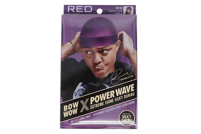 RED BY KISS x BOW WOW POWER WAVE EXTREME SHINE SILKY DURAG (HD129:PURPLE)レッドバイキス/ドゥーラグ/スポーツ/ライフスタイル/パープル