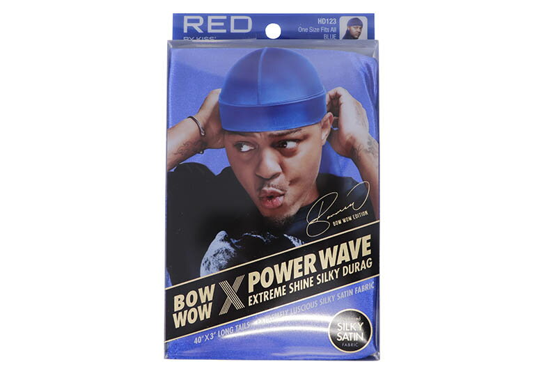 RED BY KISS x BOW WOW POWER WAVE EXTREME SHINE SILKY DURAG (HD123:BLUE)レッドバイキス/ドゥーラグ/スポーツ/ライフスタイル/ブルー