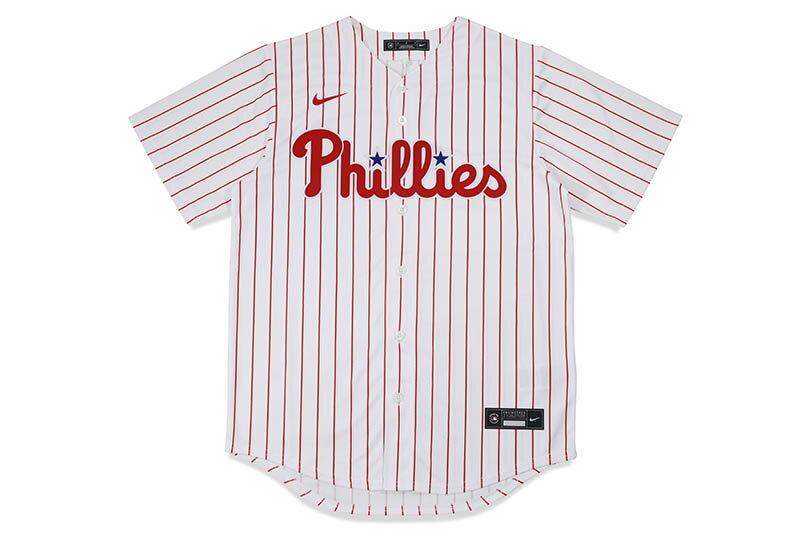 NIKE MLB PHILADELPHIA PHILLIES BASEBALL JERSEY (T770-PPSH-PP-XVH:WHITE/SCARLET)ナイキ/ベースボールジャージ/フィラデルフィアフィリーズ/ホワイト スカーレット