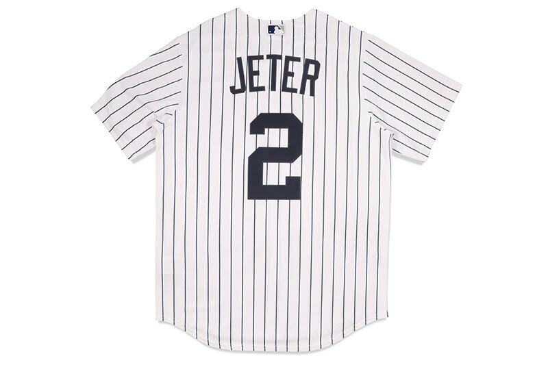 NIKE MLB NEW YORK YANKEES BASEBALL JERSEY (T770-NKWH-QD5-J02:DEREK JETER/#2/WHITE NAVY)ナイキ/ベースボールジャージ/ニューヨークヤンキース/ホワイト ネイビー 2