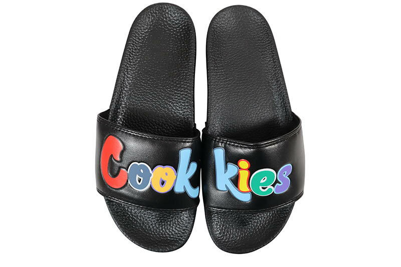 COOKIES ORIGINAL MINT LOGO SLIDES (BLACK) 1564A6738 CM232AFS02クッキーズ/スライド/ブラック