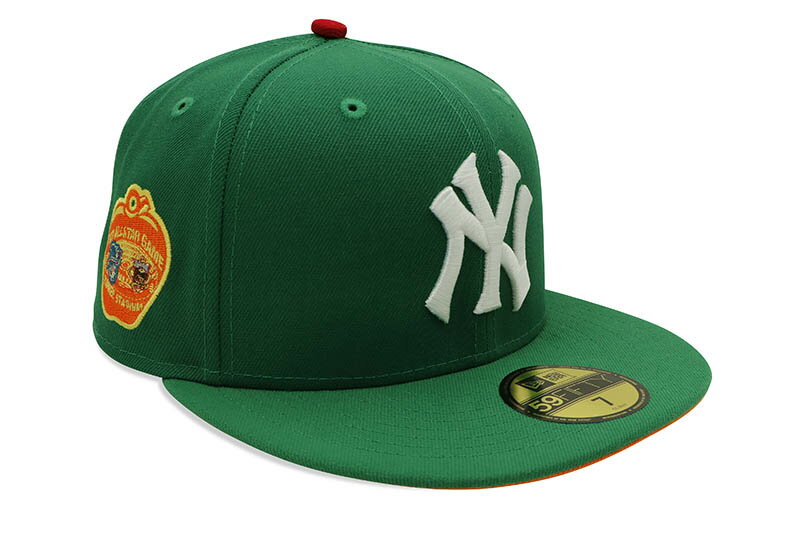 NEW ERA NEW YORK YANKEES 59FIFTY FITTED CAP (1977 ALL-STAR GAME CUSTOM SIDE PATCH MARIO CART YOSHI INSPIRED PACK/ORANGE UNDER VISOR/KELLY GREEN)ニューエラ/フィッテッドキャップ/MLB/ニューヨークヤンキース/ケリーグリーン/ツバ裏オレンジ