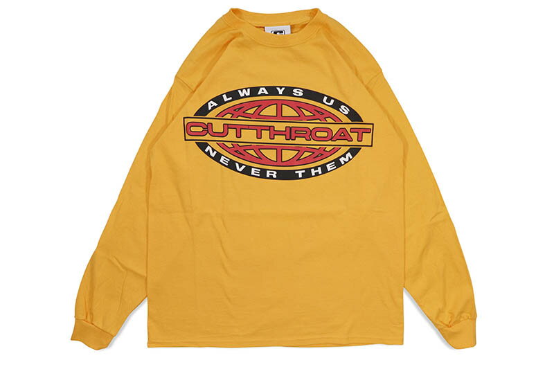 CUTTHROAT GLOBAL LS TEE (YELLOW)カットスロート/ロングスリーブティーシャツ/イエロー