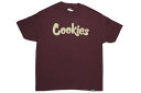 COOKIES ORIGINAL LOGO TEE (BURGUNDY/CREAM) 1564T6661 CM232TSP01クッキーズ/ショートスリーブTシャツ/バーガンディー クリーム