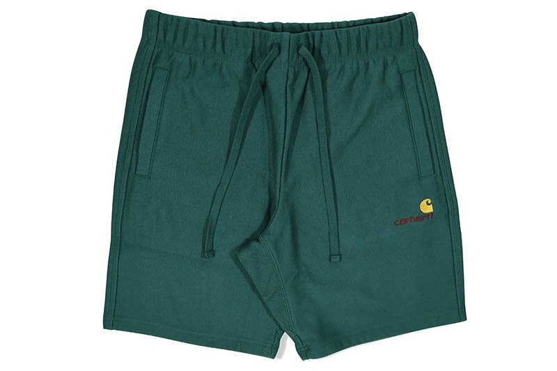Carhartt WIP AMERICAN SCRIPT SWEAT SHORT (I031685.1D7XX:BOTANIC)カーハートウィップ/スウェットショーツ/ボタニク