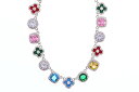 KD JEWELRY RAINBOW FLOWER CHAIN (KDJ058) (SILVER)ケイディー・ジュエリー/ネックレス/クローバー/シルバー