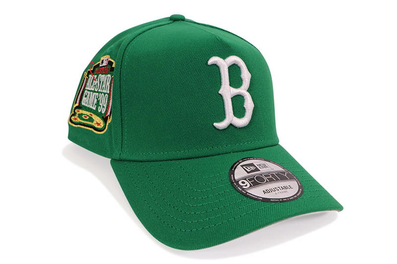 楽天GROW AROUND グロウアラウンドNEW ERA BOSTON RED SOX 9FORTY AF ADJUSTABLE CAP （1999 ALL-STAR GAME SIDE PATCH/GREY UNDER VISOR/KELLY GREEN）ニューエラ/アジャスタブルキャップ/ボストンレッドソックス/オールスターゲーム/メンズ/レディース/シンプル/サイズ調節/ツバ裏グレー/ケリーグリーン