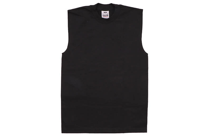 PRO CLUB HEAVYWEIGHT SLEEVELESS MUSCLE T-SHIRT (BLACK) 113プロクラブ/スリーブレスマッスルTシャツ/メ...