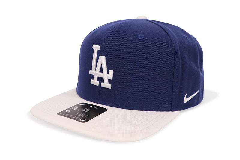 NIKE LOS ANGELES DODGERS DRI-FIT PRO STRUCTURED SQUARE BILL CAP (NB09-194R-LD-8KY:LOYAL BLUE/WHITE)ナイキ/MLB/ロサンゼルスドジャース/スナップバックキャップ/ブルーホワイト