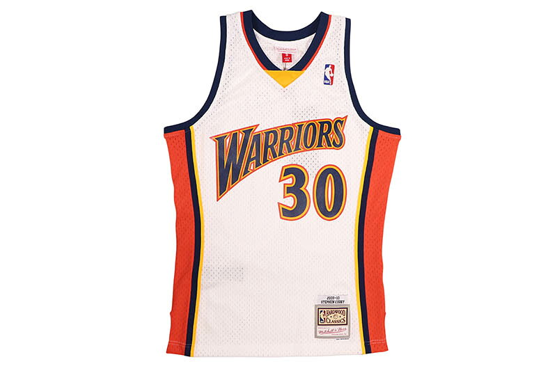 MITCHELL & NESS SWINGMAN JERSEY (GOLDEN STATE WARRIORS/HOME/STEPHEN CURRY/#30/2009-10) SMJYGS18169-GSWWHIT09SCUミッチェル&ネス/バスケットボールジャージ/ゴールデンステートウォリアーズ/ホワイト