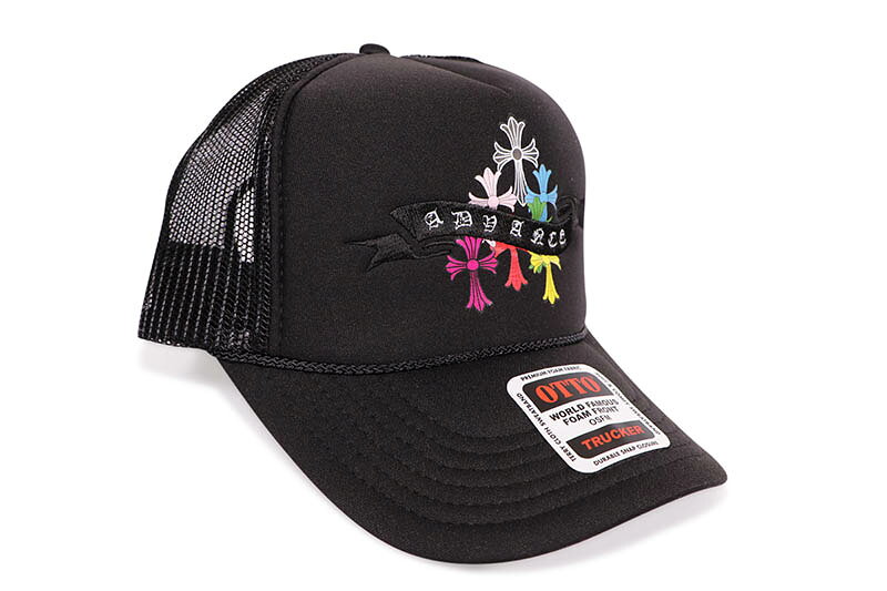 ADVANCE MULTI-COLOR CROSS TRUCKER HAT (BLACK) ARS-5053/5033アドバンス/トラッカーハット/メッシュキャップ/ブラック