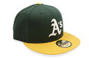 NEW ERA OAKLAND ATHLETICS ON-FIELD AUTHENTIC 59FIFTY FITTED CAP (DARK GREEN/GOLD...