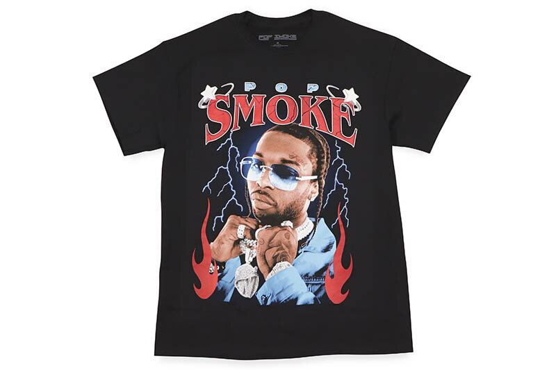 POP SMOKE LIGHTNING PORTRAIT S/S T-SHIRT (BLACK)ポップスモーク/ショートスリーブティーシャツ/ブラック