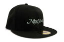 NEW ERA NEW YORK MAGAZINE 59FIFTY FITTED CAP (BLACK/SEA GLASS) 14350720ニューエラ/フィッ...