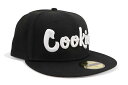 COOKIES X NEW ERA FITTED ORIGINAL LOGO HAT (BLACK)クッキーズ/ニューエラ/フィッテッドキャップ/ツバ裏グレー/ブラック