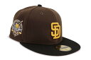 NEW ERA SAN DIEGO PADRES 59FIFTY FITTED CAP (40TH ANNIVERSARY SIDE PATCH/GREY UN...