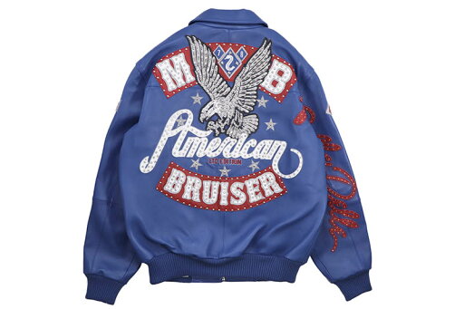 Pelle Pelle AMERICAN BRUISER PLUSH (324-37467-RYL:ROYAL)ペレペレ/レザージャケット/ロイヤルブルー Pelle Pelle AMERICAN BRUISER PLUSH (324-37467-RYL:ROYAL)ペレペレ/レザージャケット/ロイヤルブルー