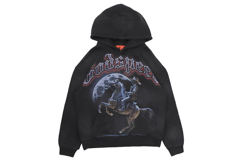 GODSPEED PALE HORSE HOODIE (BLACK)ゴッドスピードニューヨーク/プルオーバーフーディー/ブラック