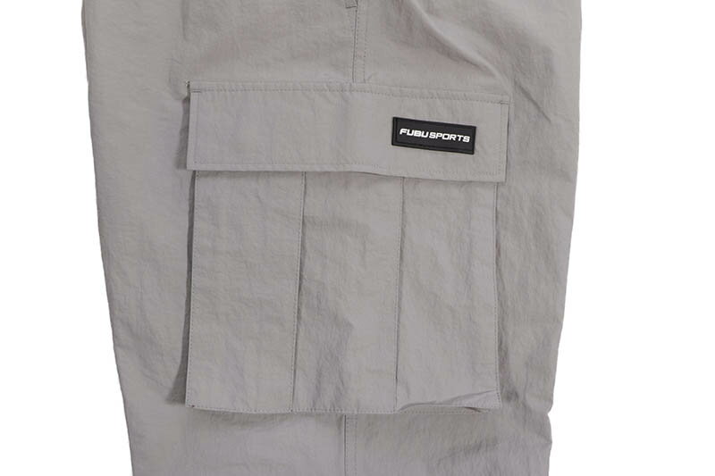 FUBU NYLON EASY CARGO PANTS (FAM-42502:GRAY)フブ/カーゴパンツ/グレー