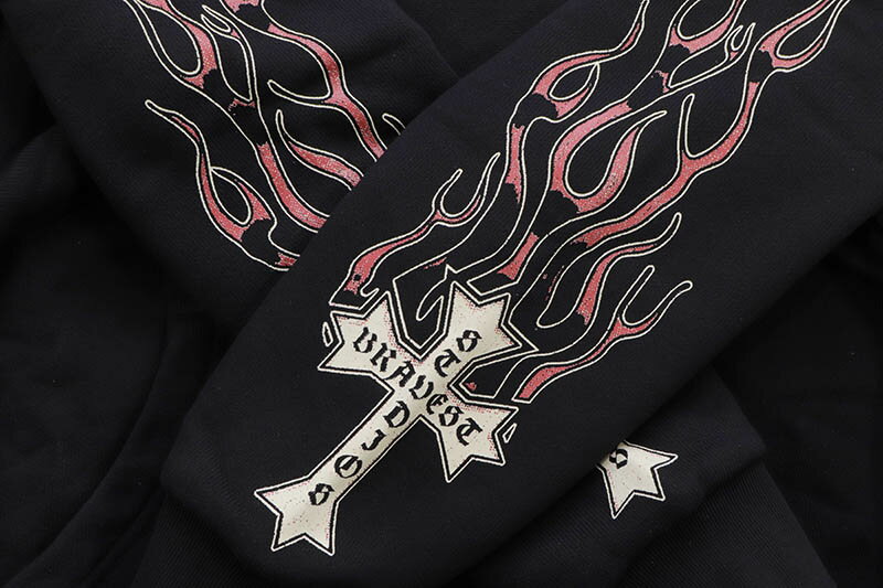 BRAVEST STUDIOS ETERNAL HOODIE (BLACK/RED)ブレイベストスタジオ/プルオーバーフーディー/パーカー/ブラックレッド
