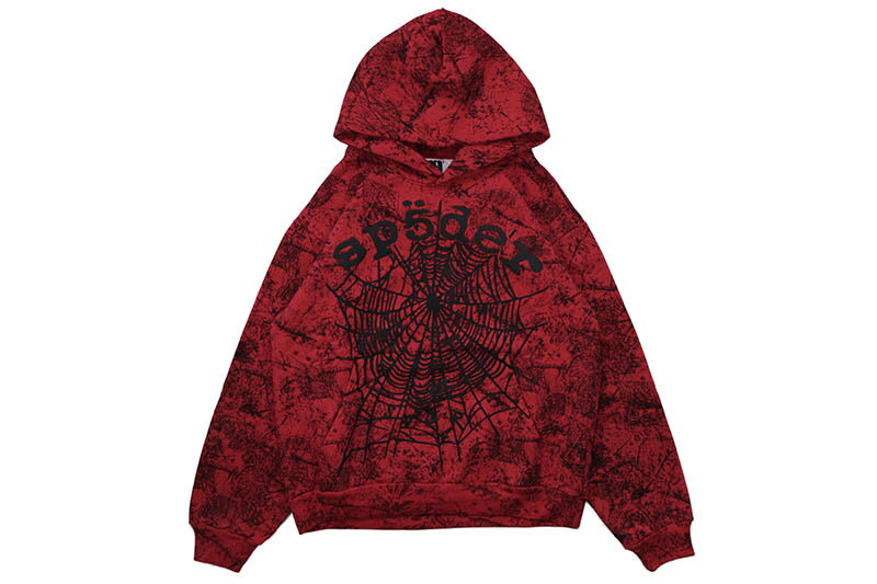SP5DER OG TREE CAMO HOODIE (RED)スパイダー/アトランタ/ニューヨーク/ドリル/トラップ/ヤングサグ/プ..