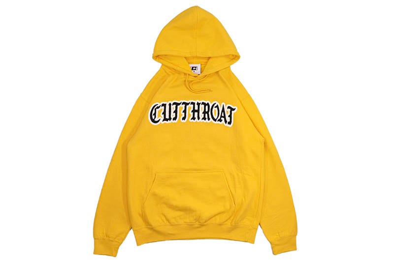 CUTTHROAT LOGO HOODIE (YELLOW)カットスロート/プルオーバーフーディー/イエロー