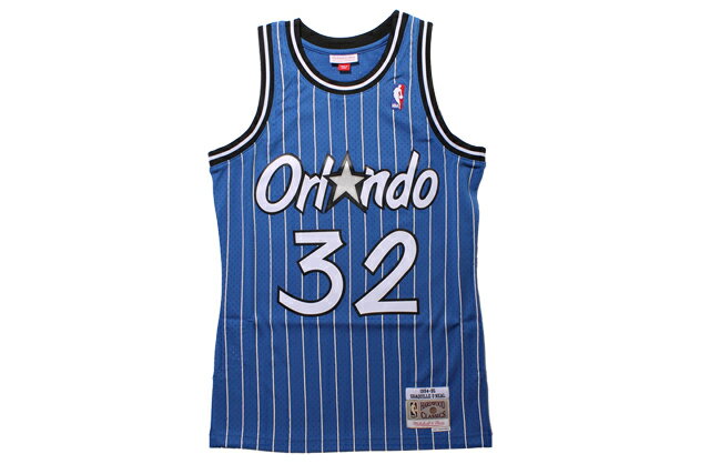 MITCHELL & NESS SWINGMAN MESH JERSEY (ORLANDO MAGIC/1994-95/SHAQUILLE O'NEAL/BLUE×STRIPE)ミッチェル&ネス/バスケットボールジャージ/オーランドマジック/ブルー