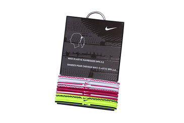 NIKE 9PK 2.0 ELASTIC HAIR BANDS(BN2024/105:WHITE×SHOCKING PINK×NEON YELLOW)ナイキ/ヘアバンド/ホワイト×ショッキングピンク×ネオンイエロー