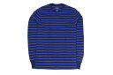 POLO RALPH LAUREN BORDER L/S THERMAL(NAVY×BLUE)ポロ ラルフローレン/アメリカ/USA/ロングスリーブTシャツ/サーマルTシャツ/ポニーロゴ/ワッフルニット/インナーウェア/スリープウェア/ワンポイントロゴ/シンプル/ジャストフィット/ベストセラー/メンズ