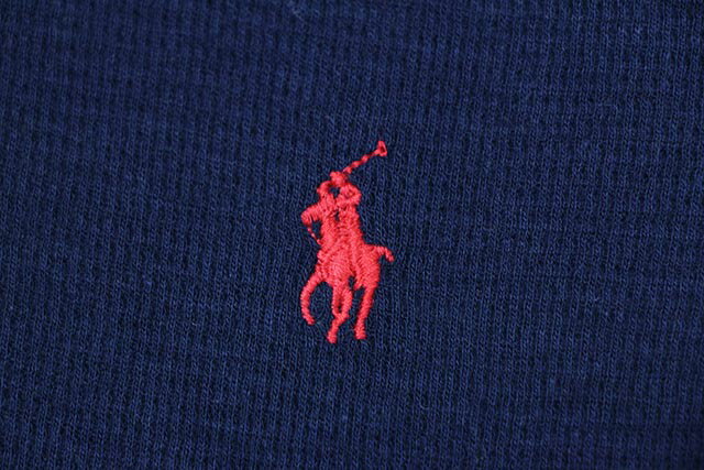 POLO RALPH LAUREN COLOR BLOCKED L/S THERMAL(NAVY×OFF WHITE×GREY)ポロ ラルフロ...