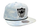 MITCHELL & NESS LITE ACID WASH DENIM SNAPBACK CAP(OAKLAND RAIDERS:LIGHT BLUE)ミッチ...