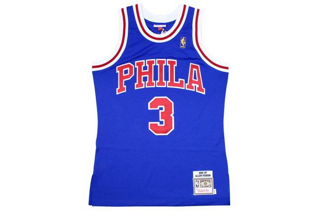 MITCHELL & NESS AUTHENTIC MESH JERSEY NBA (1996-97 Philadelphia 76ers/Allen Iverson : BLUE)ミッチェル&ネス/スローバックジャージー/ブルー