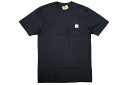 Carhartt LOOSE FIT HEAVYWEIGHT SHORT-SLEEVE POCKET T-SHIRT (K87/BLACK)カーハート/ショートスリーブTシャツ/ポケットTシャツ/メンズ/レディース/ビッグシルエット/シンプル/ブラック