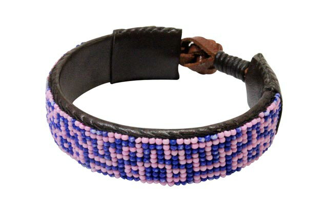 HTC (Hollywood Trading Company) MARY SLIM BRACELET (13SHTBR048: Lilac/Blue)エイチティーシー/レザーブレスレット