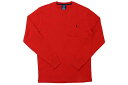 POLO RALPH LAUREN WAFFLE-KNIT THERMAL L/S SHIRT (RED×NAVY)ポロ ラルフローレン/アメリカ/USA/ロングスリーブTシャツ/サーマルTシャツ/ポニーロゴ/ワッフルニット/インナーウェア/スリープウェア/ワンポイントロゴ/シンプル/ジャストフィット/ベストセラー/メンズ