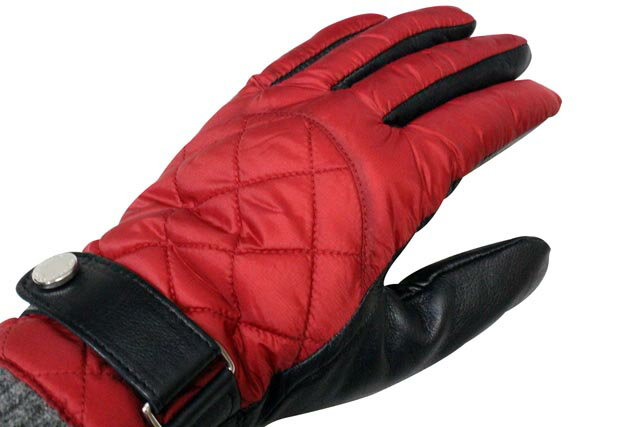 POLO RALPH LAUREN DIAMOND QUILTED LEATHER GLOVES (6G0011/619)ポロラルフローレン/手袋/グローブ/赤