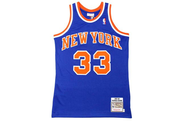 MITCHELL & NESS AUTHENTIC MESH JERSEY NBA (NEW YORK KNICKS 1991-92/PATRICK EWING: BLUE)ミッチェル&ネス/スローバックバスケットゲームジャージ/ブルー